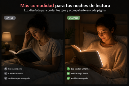 Página de luz para leer de noche